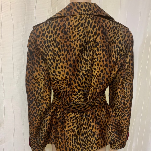 St. John Leopard Tie Waist Jacket - Picture 3 of 7